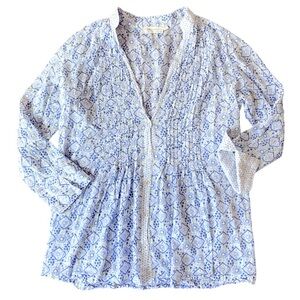 Bluthreads Eco Friendly breezy Beach Blouse Sz:S